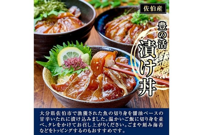 漬け丼 5種セット (計10食分・2食入×5種) りゅうきゅう あつめし 魚介 鰤 ブリ 真鯛 タイ シマアジ アジ ヒラメ 鮃 アオリイカ イカ 冷凍 海鮮 海の直売所 大分県 佐伯市【AS147】【海べ (株)】