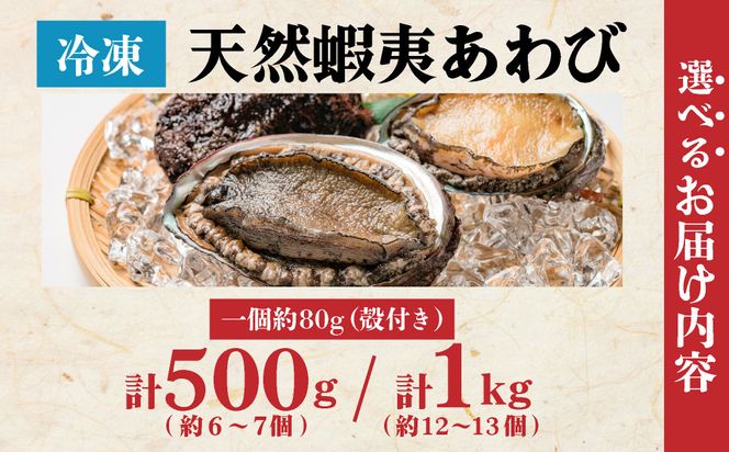 ＜個包装で食べやすい！＞ 天然 蝦夷あわび 計500g～1kg | 北海道 あわび 高級 冷凍 冷凍あわび 海鮮 天然 アワビ 鮑 刺身 awabi 小分け 個包装 大容量 北海道 登別市 ギフト