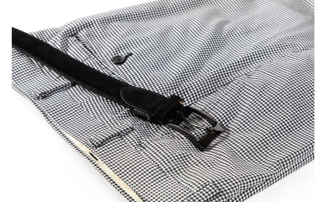 スコッチグレイン監修　オリジナルイタリアンレザーベルト（スエードブラック）　イタリアン ベルト　スエード　本革　東京都　墨田区