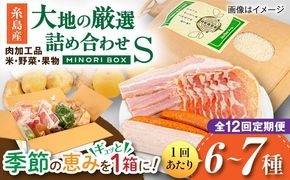 【全12回定期便】糸島産 肉 米 野菜 果物 厳選詰め合わせ MINORI BOX Sサイズ 糸島市 / emma.Inc / 米 肉 野菜 果物 詰め合わせ[AOP010]