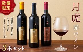 FYN6-242 【数量限定】月山トラヤワイナリー 月虎 赤ワイン3本セット 山形県 西川町