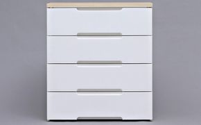 ウッドトップチェスト HG-724 チェスト プラスチック 北欧 完成品 リビング 収納 木製 タンス 箪笥 4段 アイリスオーヤマ ホワイト／ペアー 家具 