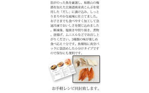 和歌山魚鶴仕込の魚切身詰め合わせセット(３種８枚)×２セット【uot743A】