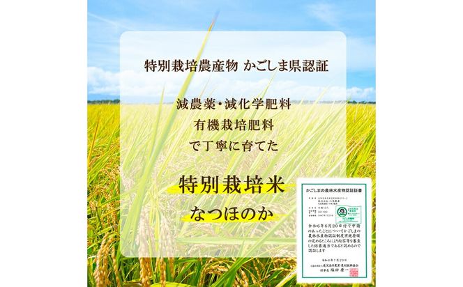 特別栽培米！川崎さん自慢のなつほのか 白米 (4.5kg×2袋・計9kg)  b0-221