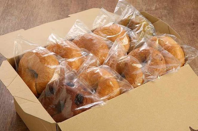 １個でおなかもココロも満足！！わっぱ堂のふわもちベーグル10個セット 国産小麦使用 パン 自家製 個包装 焼きたて 便利 グルメ 高リピート 食べ比べ 詰め合わせ 朝食 おやつ ぱん 食品 瞬間冷凍 　H049-060