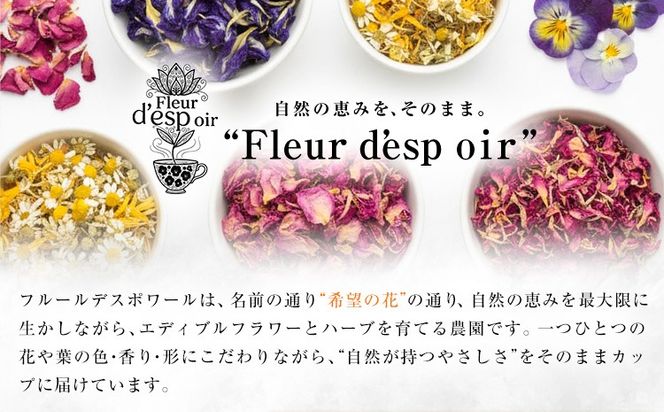 オリジナルブレンドティー 9パックセット fleur d'espoir《30日以内に出荷予定(土日祝除く)》岡山県 笠岡市 ハーブ オーダーメイド 紅茶 ティーパック エディブルフラワー---F-44---