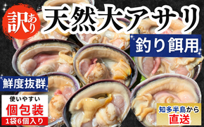 岬だよりの＜天然＞大あさり釣り餌用 6個入り×4袋セット