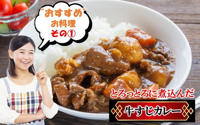 【期間限定 6月30日まで】豊後牛 牛すじ肉 1.0kg～2.0kg （500g×2P～4P）スジ 牛筋 黒毛和牛 国産 煮込み料理_2591R