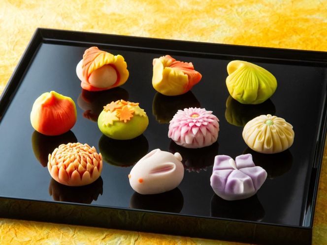 ＜定期便＞「夢菓子工房ことよ」季節の練り切り菓子 10個 【春篇・夏篇・秋篇・冬篇】【スイーツ】-[G858]