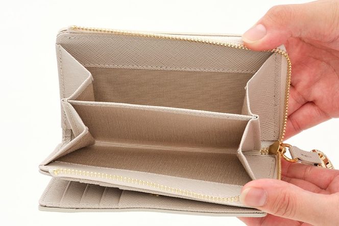 SOMES LF折財布 （アイボリー）PT-73 [ソメスサドル 北海道 砂川市 12260816-a] ソメス 財布 レディース 二つ折り 二つ折 2つ折り L字ファスナー l字ファスナー L字 本革 革 革製品 レザー ウォレット サイフ さいふ somes saddle