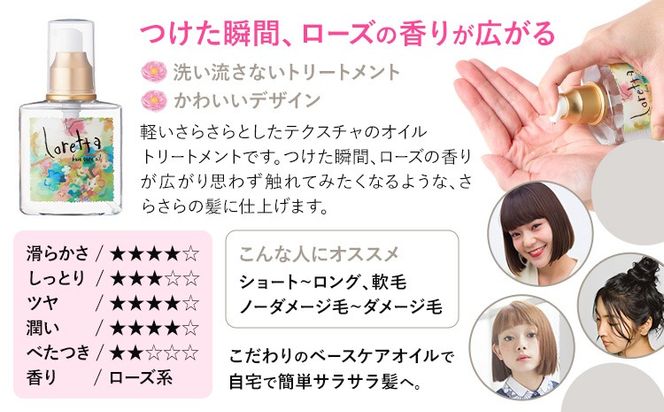 ヘアオイル ロレッタ ベースケアオイル 120ml 《30日以内に出荷予定(土日祝除く)》茨城県 結城市 化粧品 ヘア オイル loretta ショート ロング 洗い流さない トリートメント【配送不可地域あり】（沖縄・離島）---yuki_s_27_120ml---