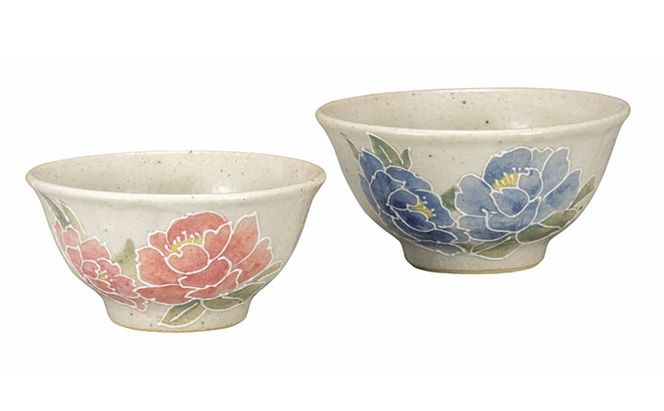 九谷焼　組飯碗・香華　相川志保（2個セット） a02 民芸品 工芸品 焼き物 食器 