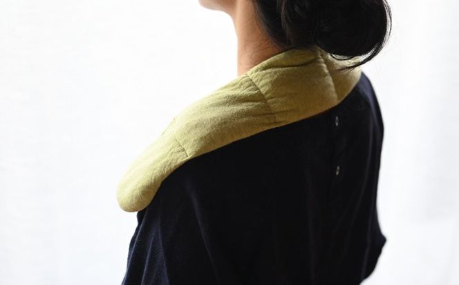 8種の植物の蒸気で温める よもぎピロー/カバーセット（有機小豆玄米よもぎカイロ) 糸島市 / - suu - / 枕 ピロー ネックピロー よもぎ[ADQ011]