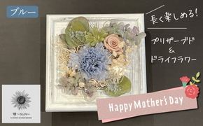 【母の日ギフト】カーネーションを使ったフラワーアレンジメント（ブルー）　H143-020