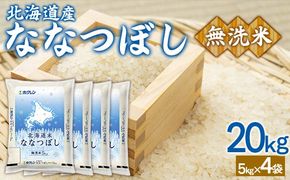 （無洗米20kg）ホクレンななつぼし（5kg×4袋） TYUA153