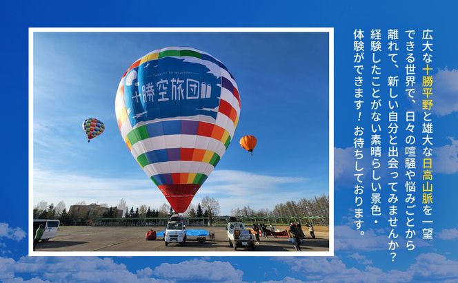 北海道 十勝 熱気球 搭乗体験チケット 1名様 フリーフライト
