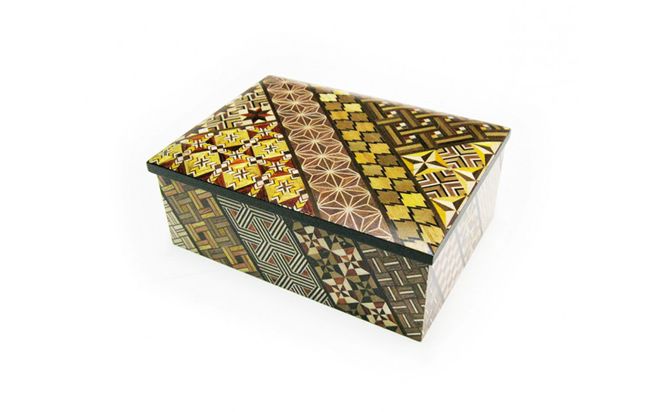 【箱根寄木細工  5寸小物入れ  小寄木】 142069_CW085