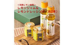 自家製完熟レモン使用 素材を味わうレモンジャム＆レモンドレッシング（各2本）【アグリCATS】_HA2080 ゆず すもも レモン ジャム 美味しい 福岡県宗像市 宗像市 福岡 宗像
