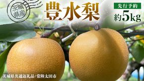 【 先行予約 】茨城県産 梨 豊水 約5kg 11玉～16玉 ( 茨城県共通返礼品 : 常陸太田市 )【 2025年 9月上旬頃より発送 】 フルーツ 果物 国産 日本産 梨 ナシ なし 和梨 期間限定 数量限定 [EN004us]