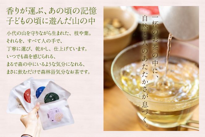 【森林浴茶 ティーパック 5種セット】ハーブティー ノンカフェイン ブレンド お茶 紅茶 国産 飲み比べ アソート 自宅用 贈答用 ギフト おすすめ 兵庫県 香美町 ANMEI / 森林浴茶 89-01