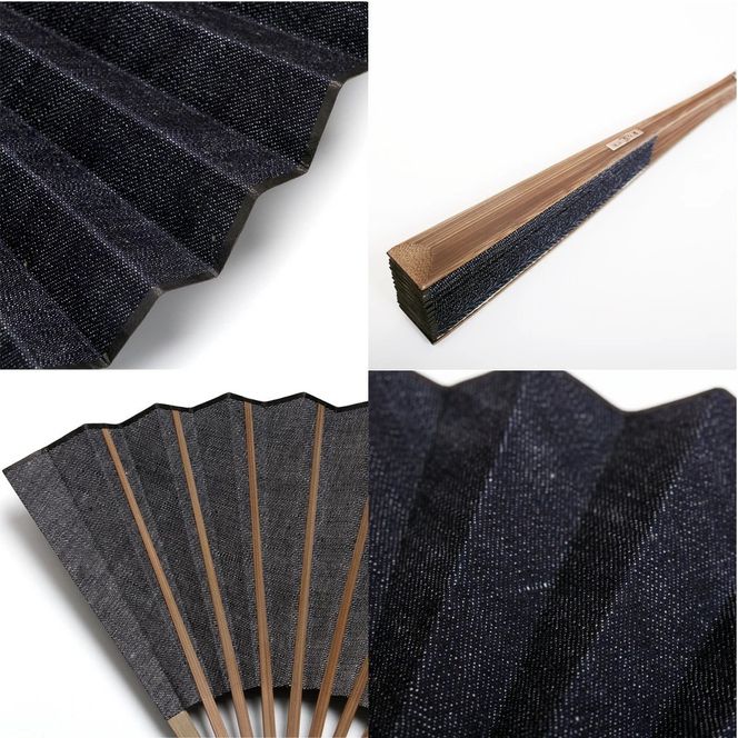 【ぎんやんま】デニム扇子｜京都 扇子 おしゃれ 人気 ［ デニム扇子 高級布扇子 メンズ 男性 男性用日本製 扇子袋 桐箱入りおしゃれ 誕生日 ギフト 無地 紳士 人気 ギフト プレゼント お取り寄せ 通販 送料無料 ふるさと納税 ] 261009_B-SP16
