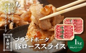 特選木城産 豚ローススライス　500ｇ×2 K56_0019_1