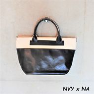 レディース　国産　キャンパスミニトート　7M8-1064（ナチュラル×ネイビー）