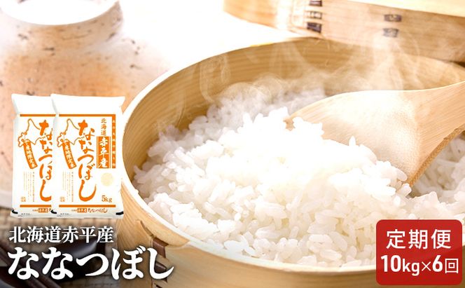 北海道赤平産 ななつぼし 10kg (5kg×2袋) 【6回お届け】 精米 米 北海道 定期便 お米 ふるさと納税 