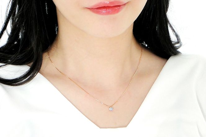 K18YG【0.5ct】一粒 ダイヤモンド ネックレス 【H-SI2-Good】【中央宝石研究所ソーティング】 CSN00161-18Y SWAV065