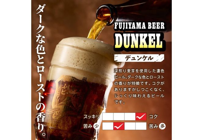 富士山麓生まれの誇り 「ふじやまビール」プレミアムボトル500ｍｌ瓶　６本セット 地ビール クラフトビール 国産ビール 味わいビール 酵母入りビール 山梨 富士吉田