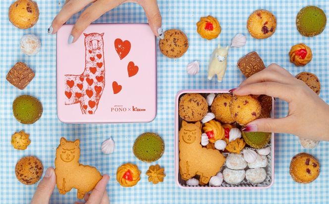 Patisserie PONO  アルパカさんのクッキー缶　【パティスリーポノ 動物クッキー アルパカ お菓子 洋菓子 焼き菓子 ギフト 贈り物 手土産 人気 三重県 四日市市 ふるさと納税】