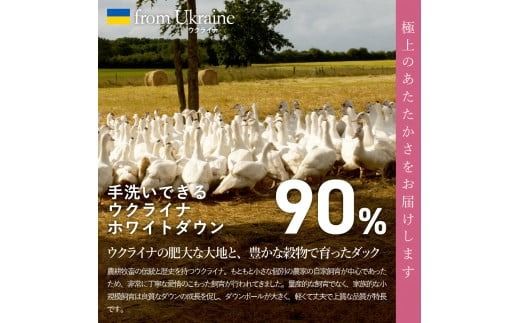 【甲州羽毛本掛けふとん】手洗いできるウクライナホワイトダウン90% ホワイト（シングル～クイーン) ふとんカバー付 羽毛布団 シングル 掛け布団 洗える 布団 寝具 山梨 富士吉田