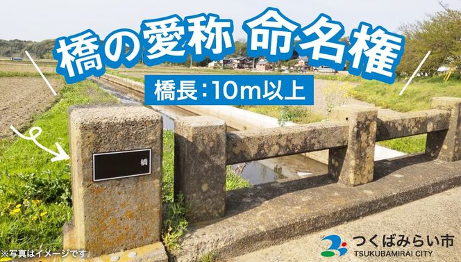 つくばみらい市 橋の愛称 命名権 （橋長10m以上） 命名権 命名 橋 名づけ 権利 広告 ネーミングライツ [EO02-NT]