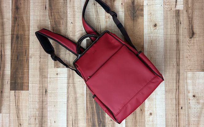 とにかく軽い！2wayダレスリュック / レッド / リュック ボストンバッグ 約550g 合皮 お手入れ簡単 リュックサック かばんこみせ さくら咲くら