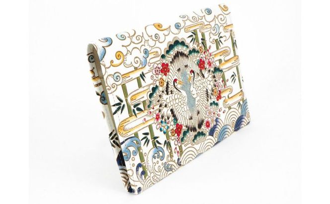 【文庫屋大関】パーソナルホルダー　むかい鶴【皮革工芸品】 民芸品 雑貨 日用品 鶴のデザイン 