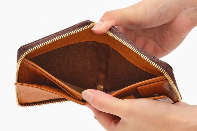 SOMES ラウンド 二つ折り 財布 (ブラウン) WF-27 [ソメスサドル 北海道 砂川市 12260677-b] ソメス メンズ レディース ウォレット さいふ サイフ 本革 革 革製品 革財布 レザー