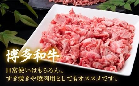 【全3回定期便】糸島和牛 小間切れ 500g ＆ 糸島和牛 糸島豚 合挽ミンチ 500g 合計1kg《糸島》【糸島ミートデリ工房】 [ACA237] 博多 和牛 牛肉 国産 メンチカツ コロッケ 牛丼 肉じゃが