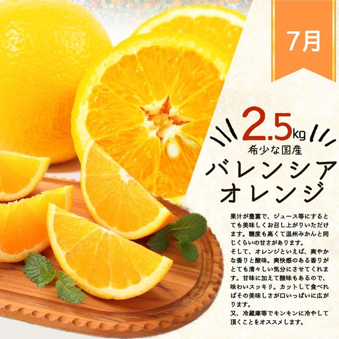 〈定期便〉【7・8・10・12月 全4回】紀州和歌山産旬のフルーツセット(バレンシア・桃・ひらたねなし柿・みかん)