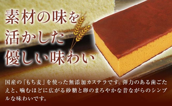 もち麦カステラ 1本 株式会社玉利軒《30日以内に出荷予定(土日祝除く)》岡山県 笠岡市 カステラ もち麦 お土産 和菓子 手土産 送料無料 冷蔵配送---T-37_cool---