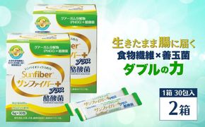 【2箱】TVで話題！ グアーガム分解物 サンファイバープラス（粉末スティック）6g×30包 │水溶性食物繊維 酪酸菌 医療 介護 シンバイオティクス プレバイオティクス プロバイオティクス 発酵性食物繊維 健康食品 サプリ 個包装  太陽化学 三重県 四日市市 ふるさと納税