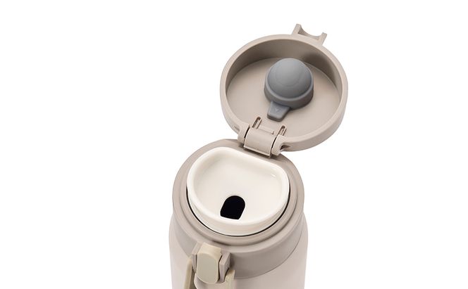 水筒 500ml マグボトル ステンレス アイボリー アイリスオーヤマ SKB-O500 保冷 保温 飲みやすい ワンタッチ マイボトル おしゃれ シンプル オフィス 通勤 通学 軽量 軽い 