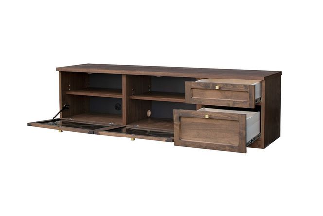 リギ 160 ローボード【完成品 ヴィンテージ 真鍮 アルダー無垢 テレビ台 木製 ガラス】(H062394)