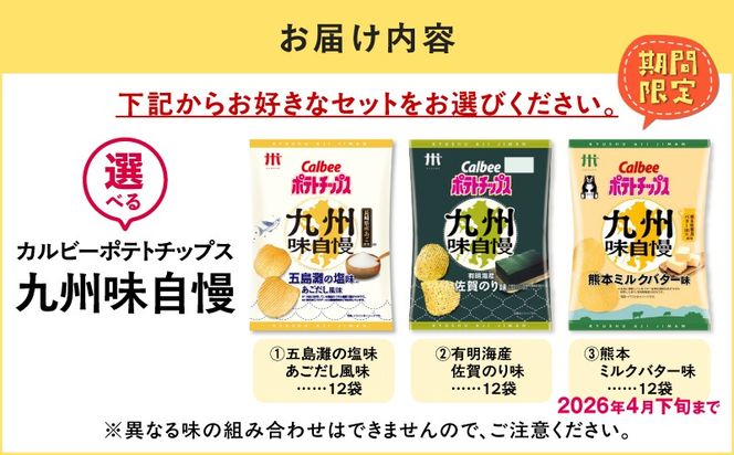 ＜選べる！＞カルビーポテトチップス 九州味自慢　K194-003