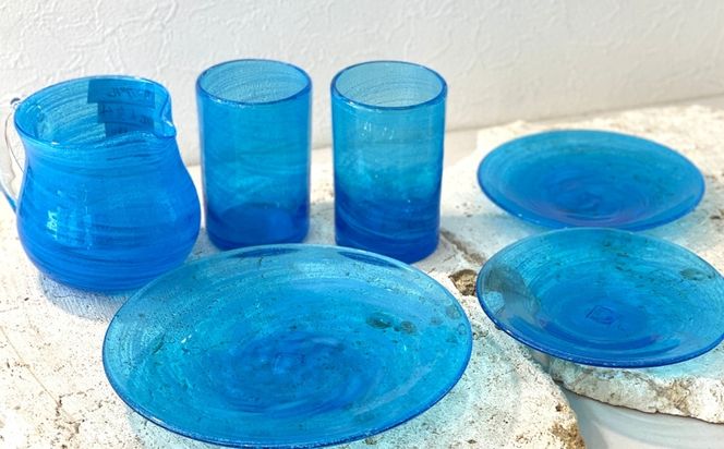 《琉球ガラス匠工房》海の泡セット