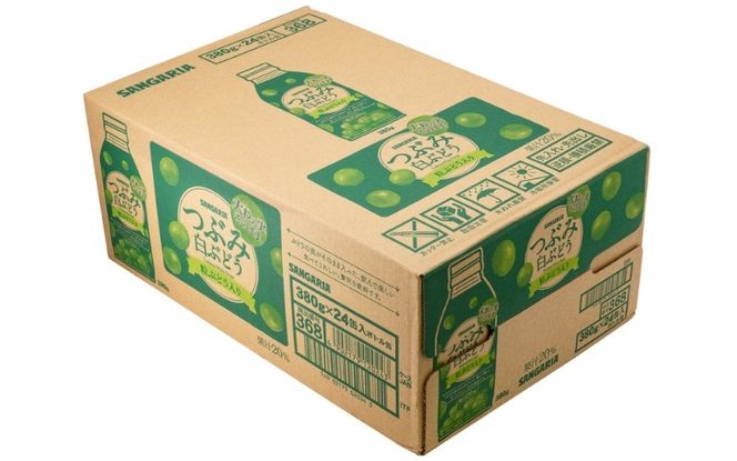 サンガリア つぶみ白ぶどう 380g×24本 【igge0008】