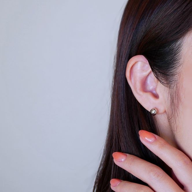 【ジュエリー】Pt900 プラチナ  地金 シンプル ボール ピアス (7mm) 保証書付 KO-0033 242-011-a