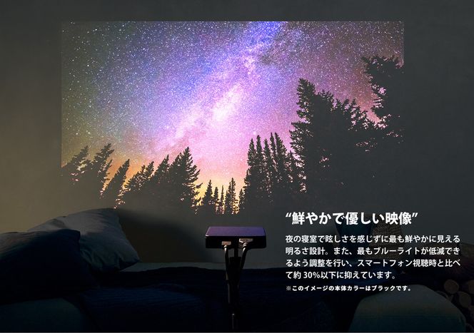 ベッドルームプロジェクターNX1　シルバー PUレザーケースセット 141305_KE39