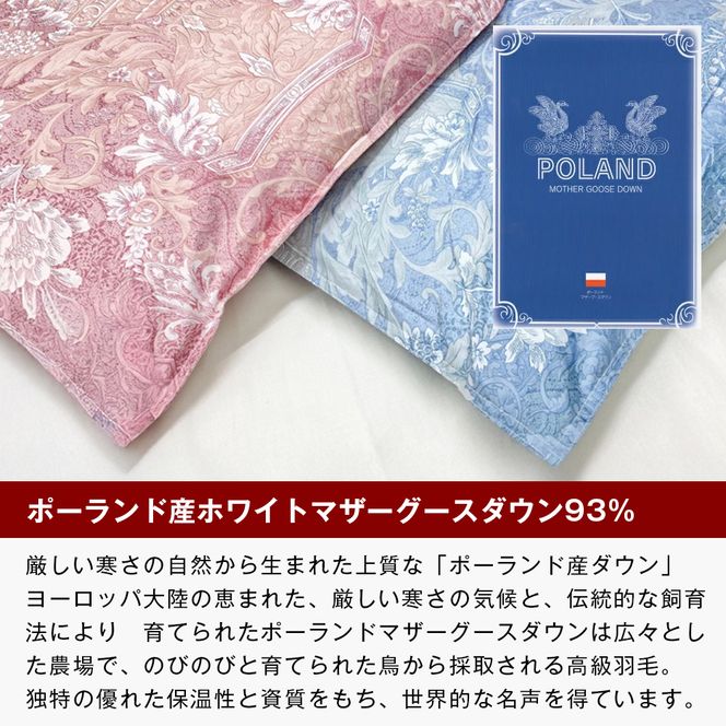 ポーランドマザーグース93％ 80超長綿 合掛羽毛 700g SL 80マザー07P　布団