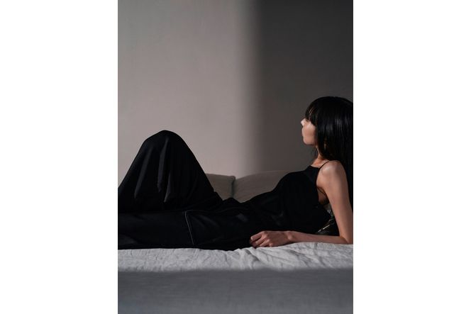 シルクリラックスパンツ（黒） ふるさと納税 リラックスパンツ パンツ シルク 高品質 丹後ちりめん ファッション 室内着　TH00011