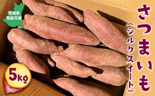 さつまいも（シルクスイート）5kg｜茨城県常総市産 さつまいも サツマイモ お芋 芋 スイーツ ポテト  有機栽培　野菜　国産 ※2025年12月中旬～2026年3月中旬頃に順次発送予定